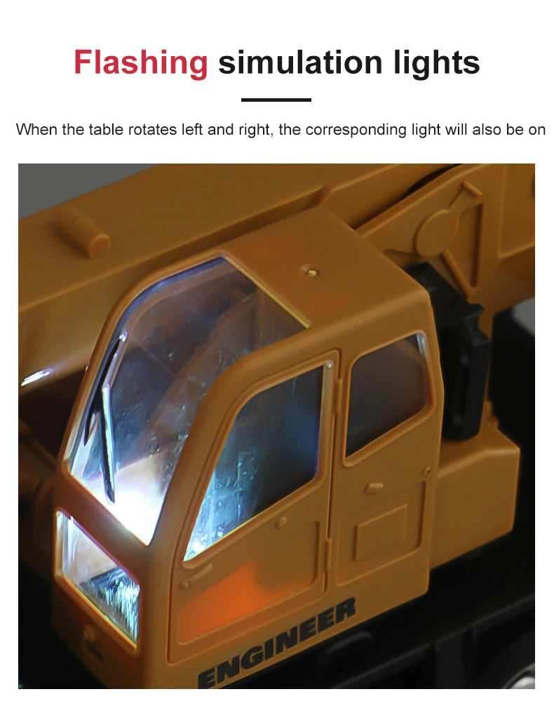 Construction Engineering CRANE Model Remote Control Alloy Transporter