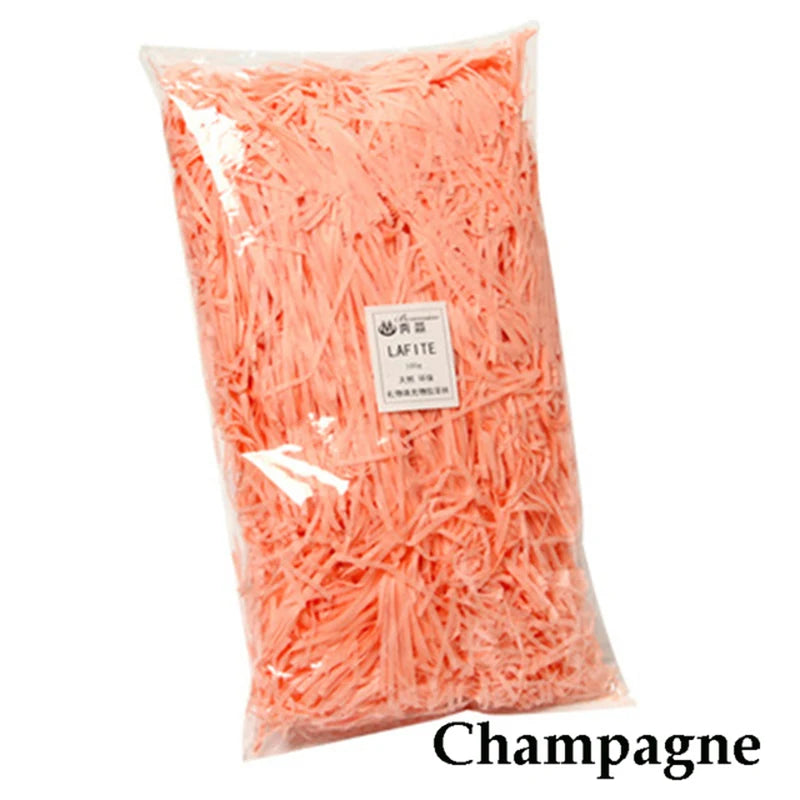100g Colorful Shred Crinkle Paper Raffia Shredded Confetti Birthday Gift Box Filling Material Wedding Party DIY Packaging Decor