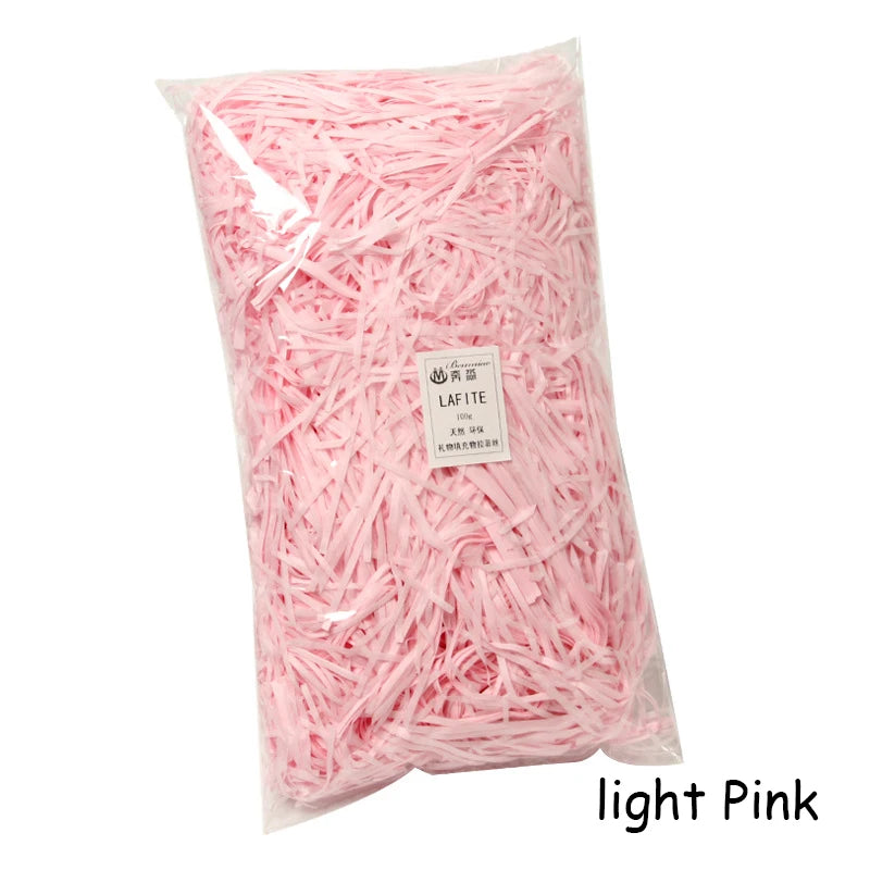 100g Colorful Shred Crinkle Paper Raffia Shredded Confetti Birthday Gift Box Filling Material Wedding Party DIY Packaging Decor