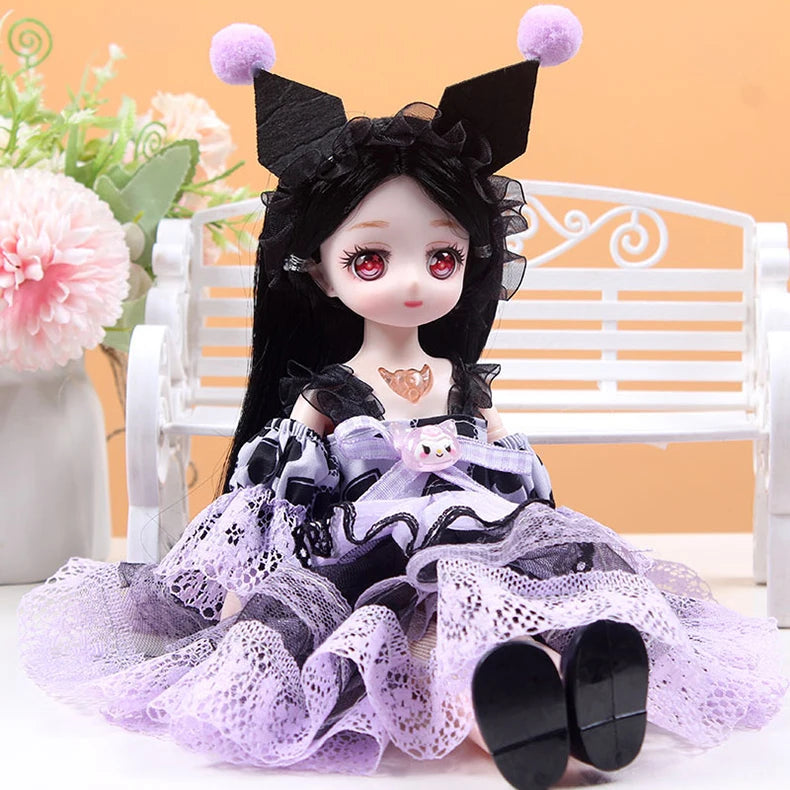 30CM Movable Joint Doll Girl Dress Up DIY Toys Cute Safety Baby Doll Babies