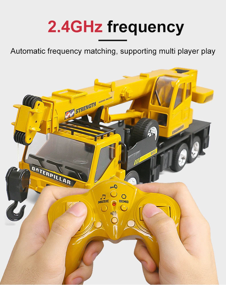 Construction Engineering CRANE Model Remote Control Alloy Transporter