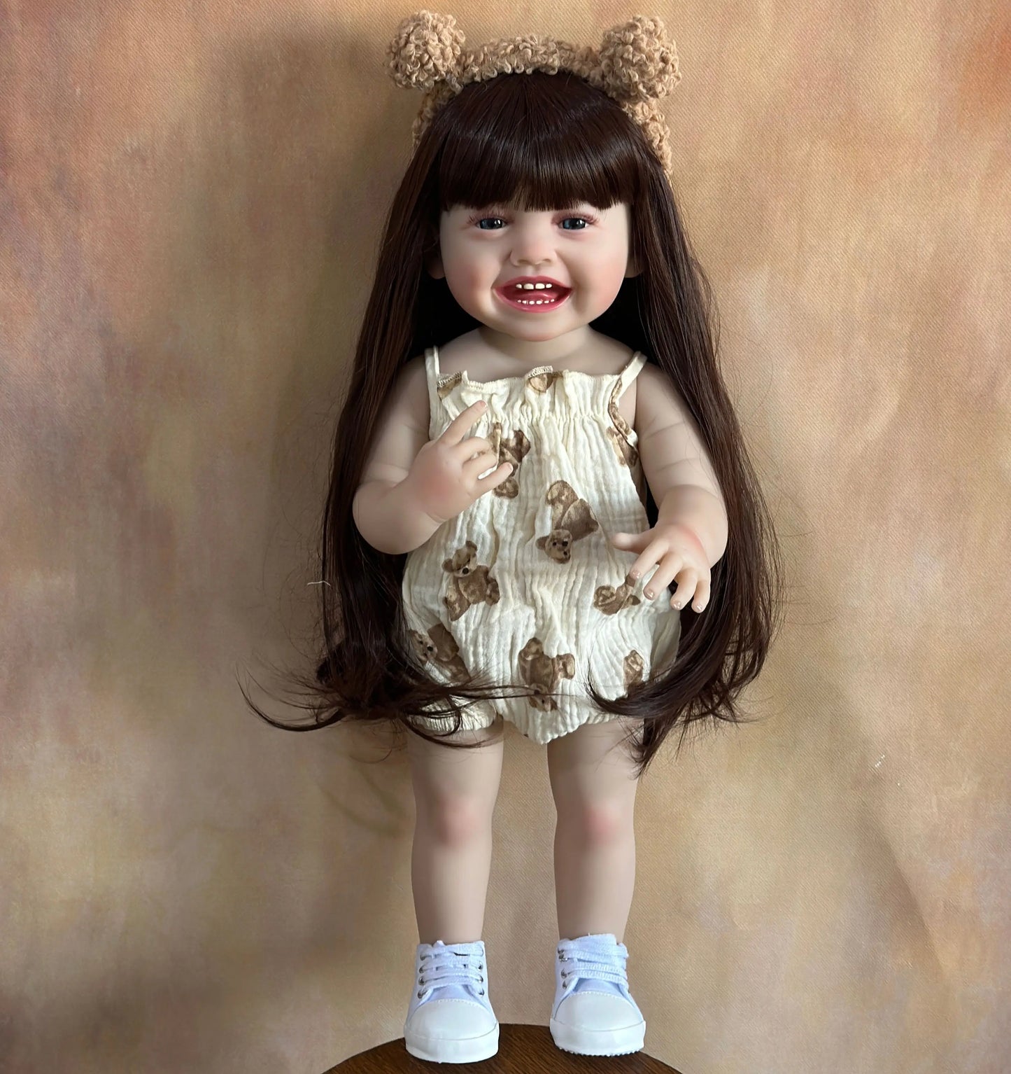 BZDOLL 55CM 22Inch Can Stand Reborn Baby Doll Soft Silicone Body Princess