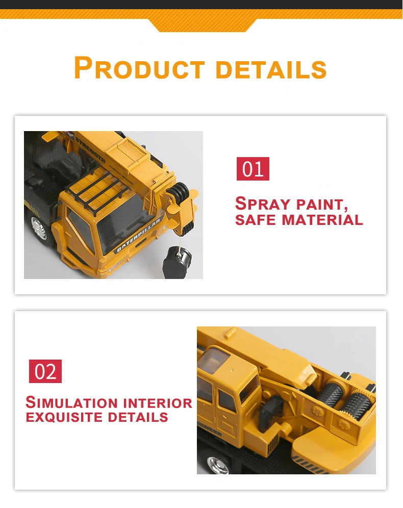 Construction Engineering CRANE Model Remote Control Alloy Transporter
