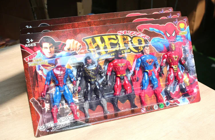 Spider-Man Batman Superman Iron Man Model set