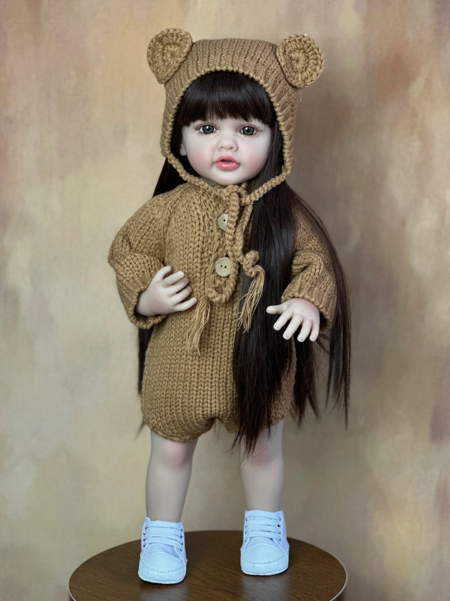 BZDOLL 55CM 22Inch Can Stand Reborn Baby Doll Soft Silicone Body Princess