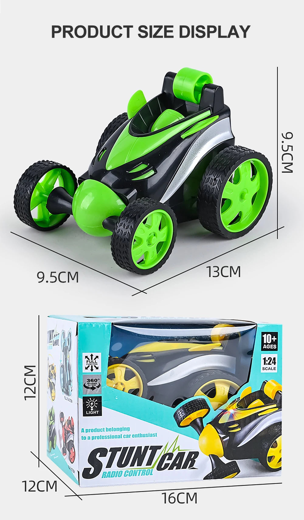 Remote Control Car - Rc Stunt Car, 360 Degree Rotation Racing Car, Flip and Roll