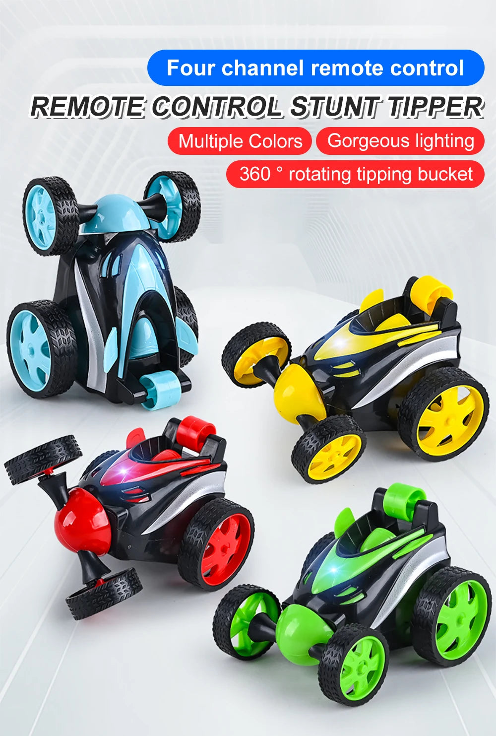 Remote Control Car - Rc Stunt Car, 360 Degree Rotation Racing Car, Flip and Roll