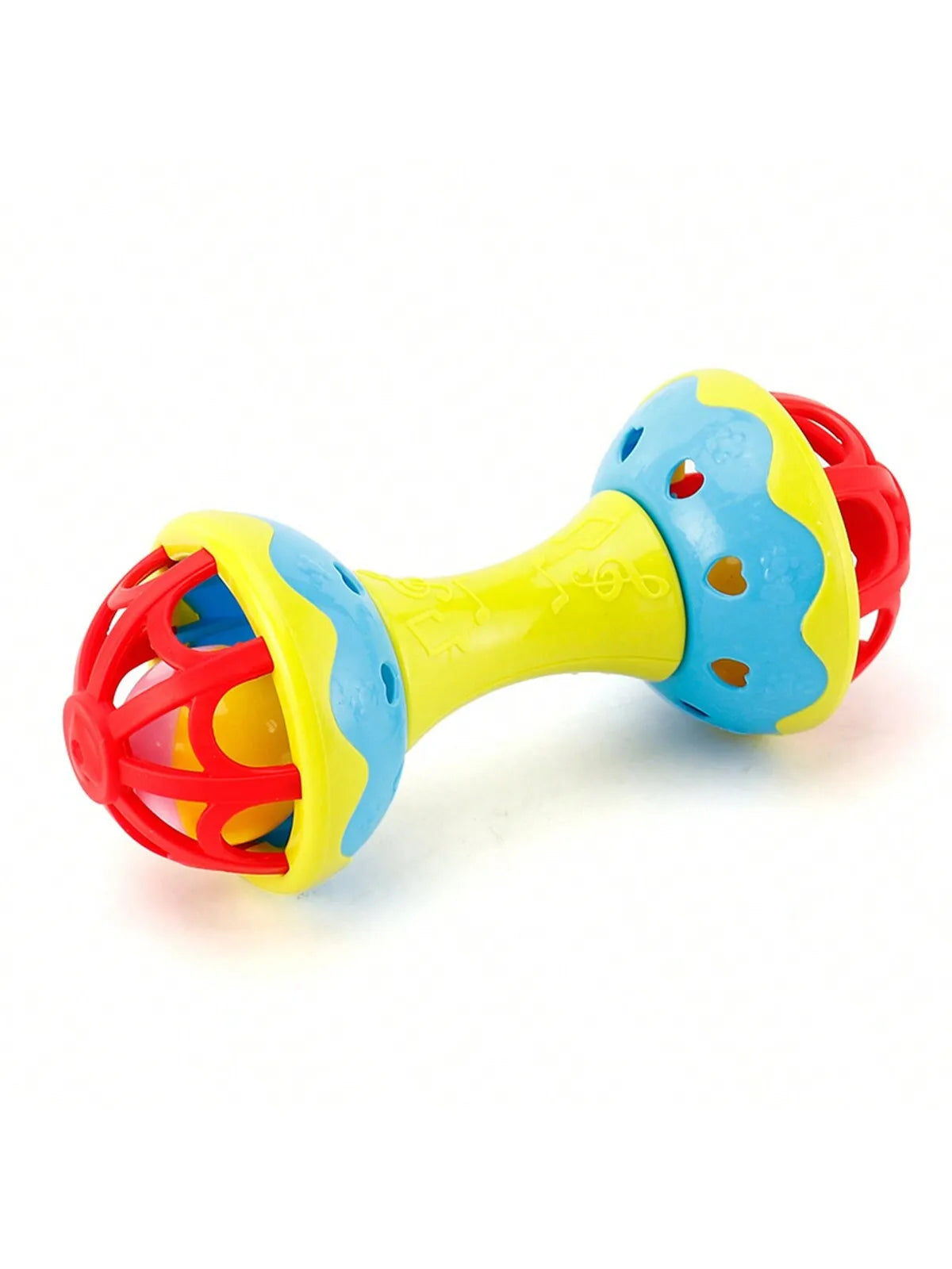 1pc random color Toddler Double-headed Hand Rattles Soothing Hand Grip Rattles Toys