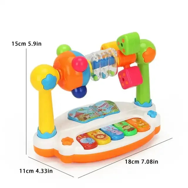 Kids Rotating Music Piano Keyboard With Light Sound