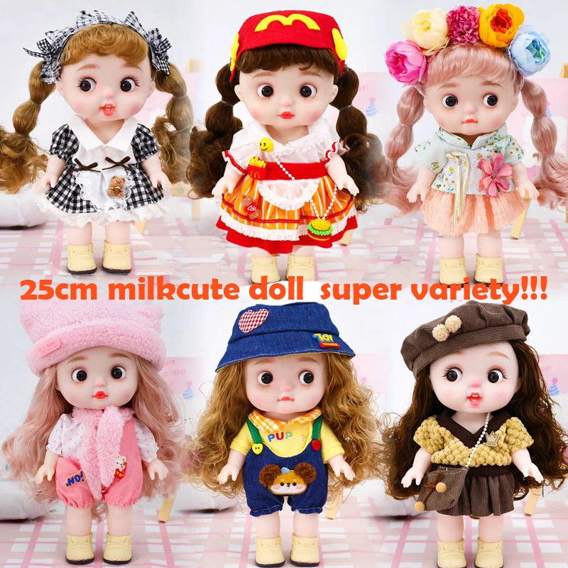 Dolls Toys Girl Doll Big Head Cute Baby Festival Gift Reborn Kids Dolls For Girls 25cm