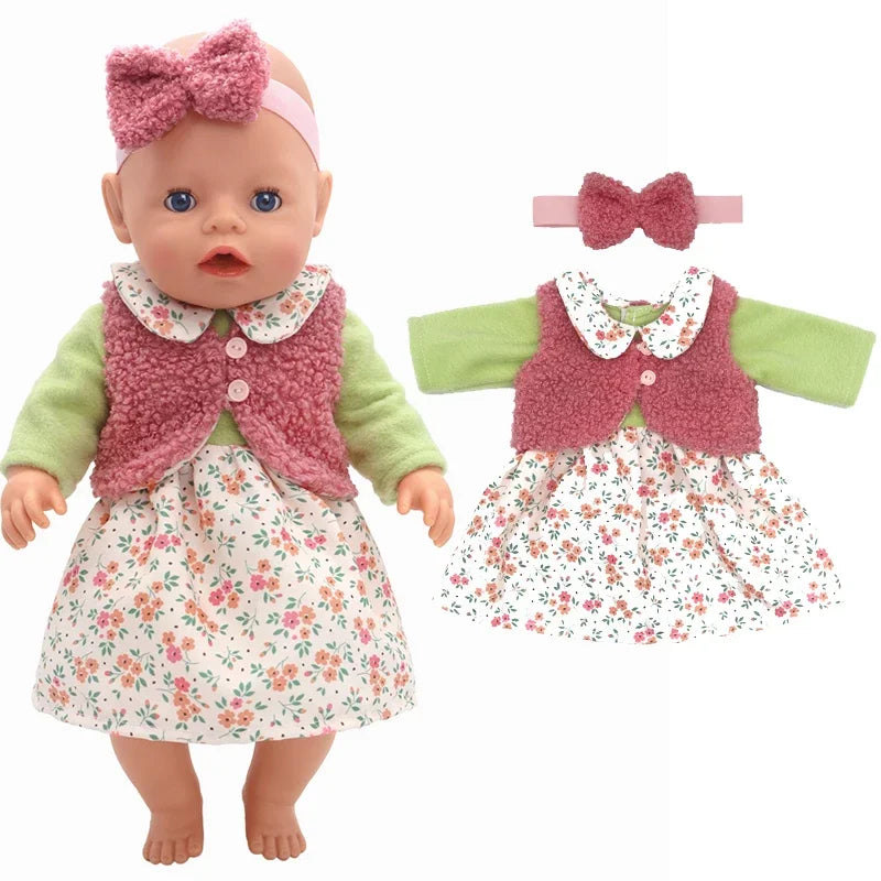 38cm Doll Clothes Pants Elephant Set for 17 Inch Doll Pajama Set Toys Wear
