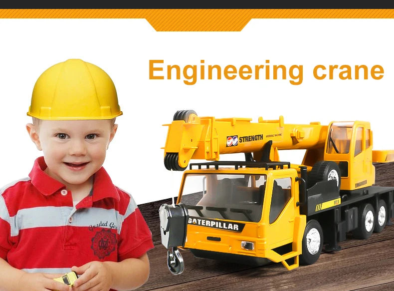 Construction Engineering CRANE Model Remote Control Alloy Transporter