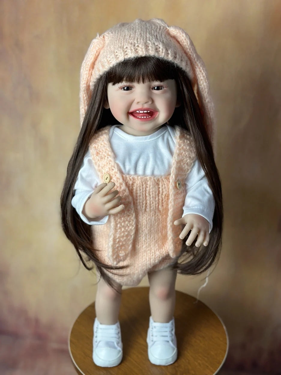 BZDOLL 55CM 22Inch Can Stand Reborn Baby Doll Soft Silicone Body Princess