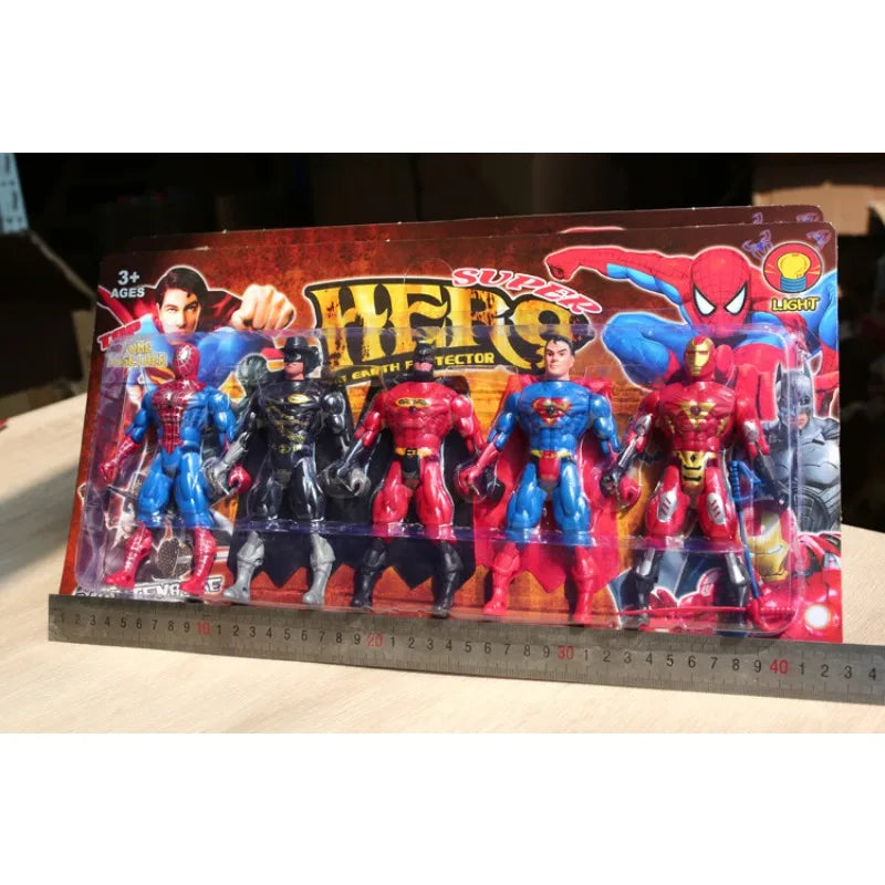 Spider-Man Batman Superman Iron Man Model set