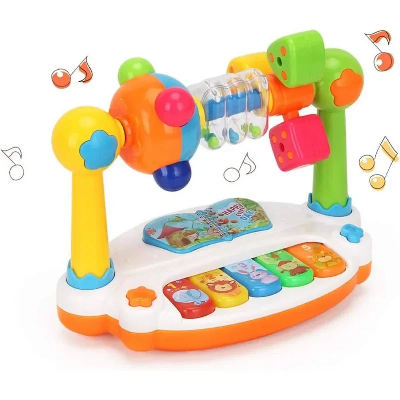 Kids Rotating Music Piano Keyboard With Light Sound