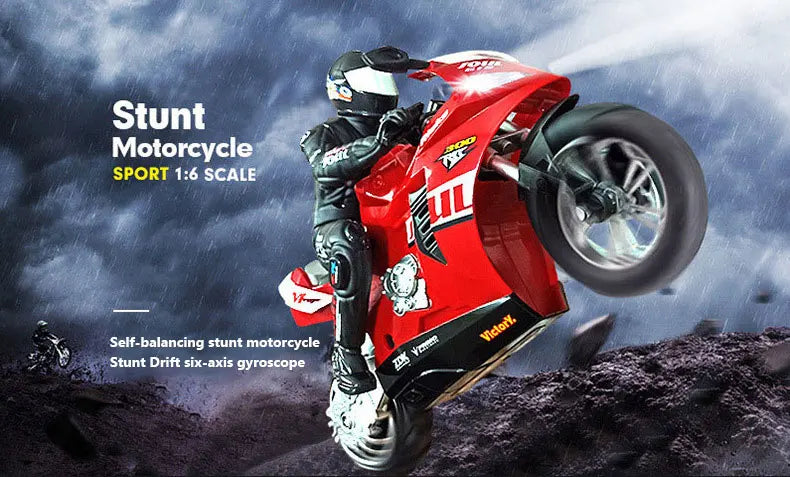 RC Motorcycles Toys, 1/6 Electric, High Speed 4CH Remote Control