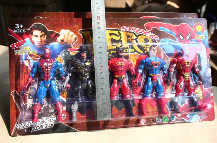 Spider-Man Batman Superman Iron Man Model set