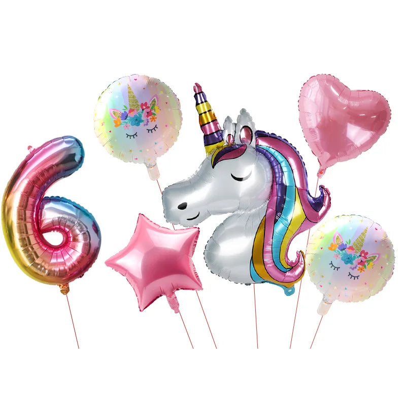 Unicorn Plate Napkin Cups Unicorn Party Supplies Balloons Kids Birthday Party Decoration Baby Shower Girl Kid Birthday Supplies