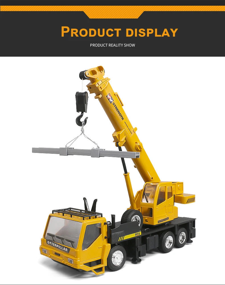Construction Engineering CRANE Model Remote Control Alloy Transporter