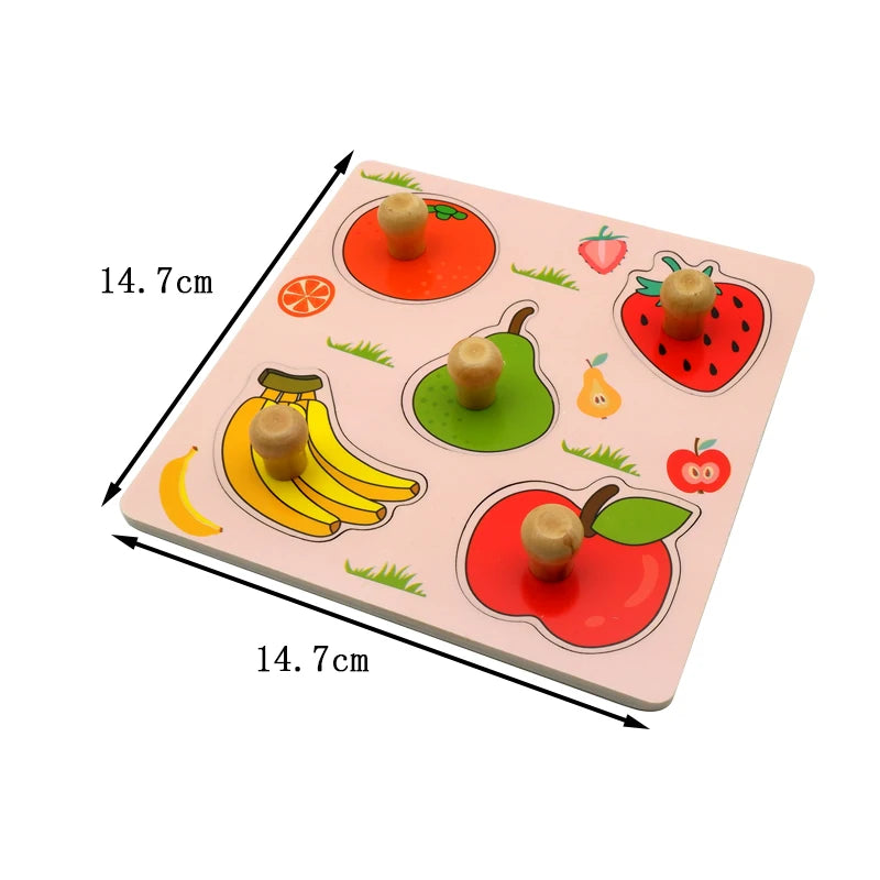 Children Hand Scratch Board Game, 3D Puzzle Early Education Matching Board Game