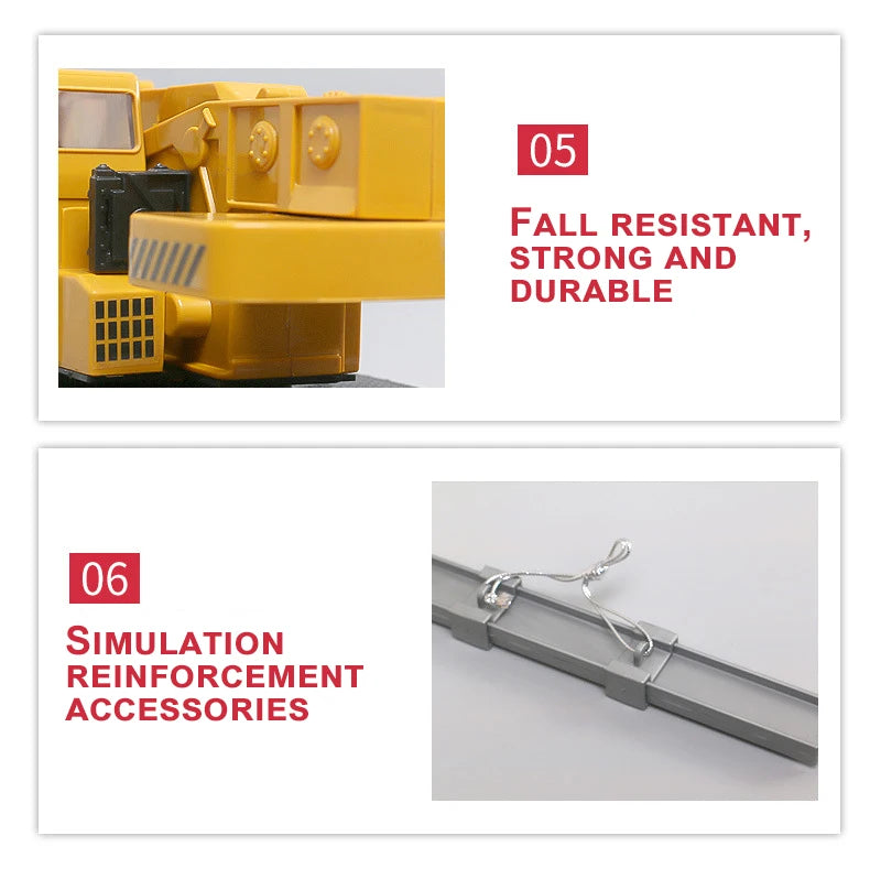 Construction Engineering CRANE Model Remote Control Alloy Transporter