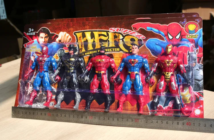 Spider-Man Batman Superman Iron Man Model set