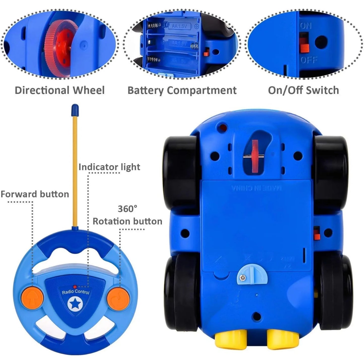 Toddlers Radio Control Toy with Driver Doll RC Race Car