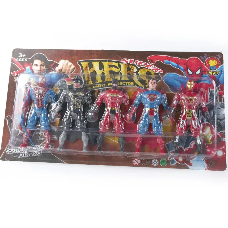 Spider-Man Batman Superman Iron Man Model set