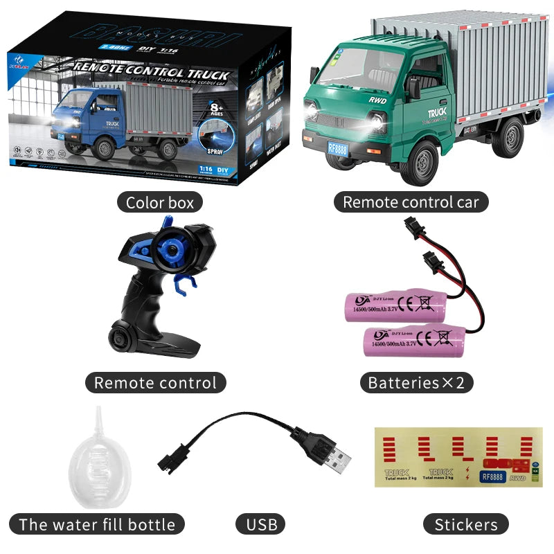 1:16 2.4GHZ RC Car Simulation Climbing Truck With Spray and LED Lights