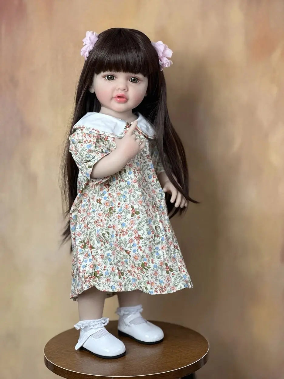 BZDOLL 55CM 22Inch Can Stand Reborn Baby Doll Soft Silicone Body Princess