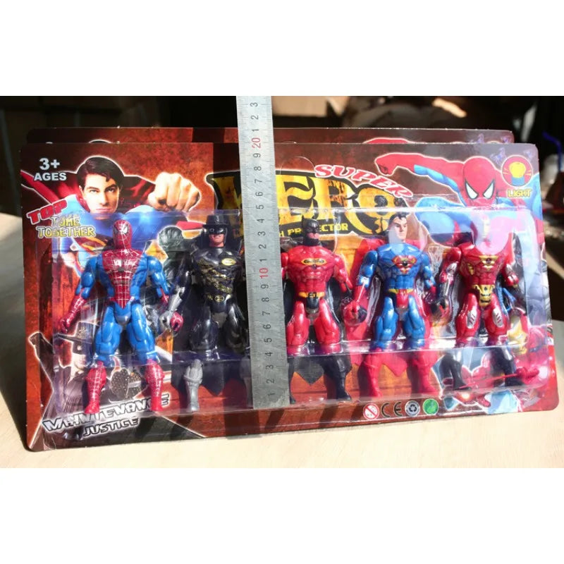 Spider-Man Batman Superman Iron Man Model set