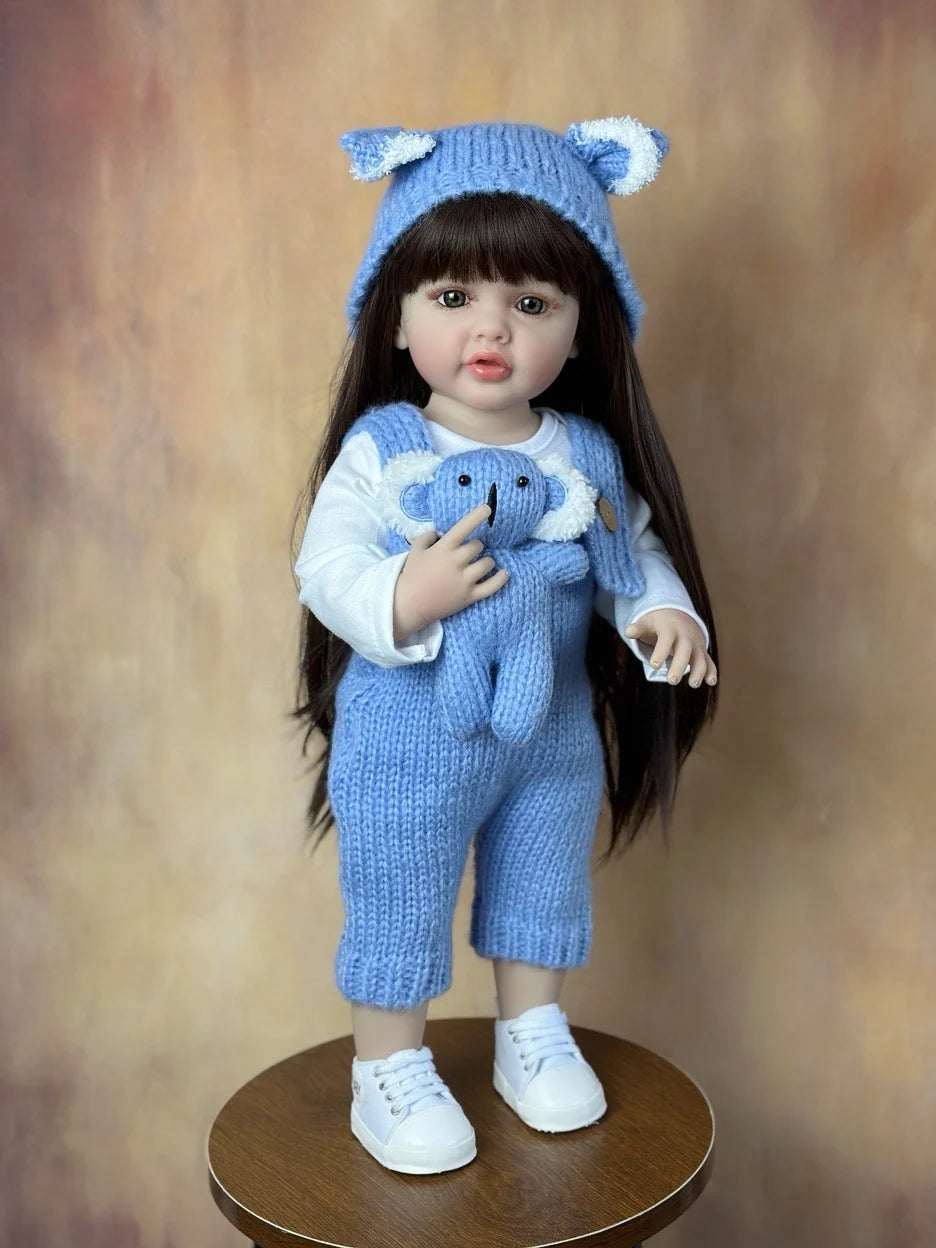 BZDOLL 55CM 22Inch Can Stand Reborn Baby Doll Soft Silicone Body Princess