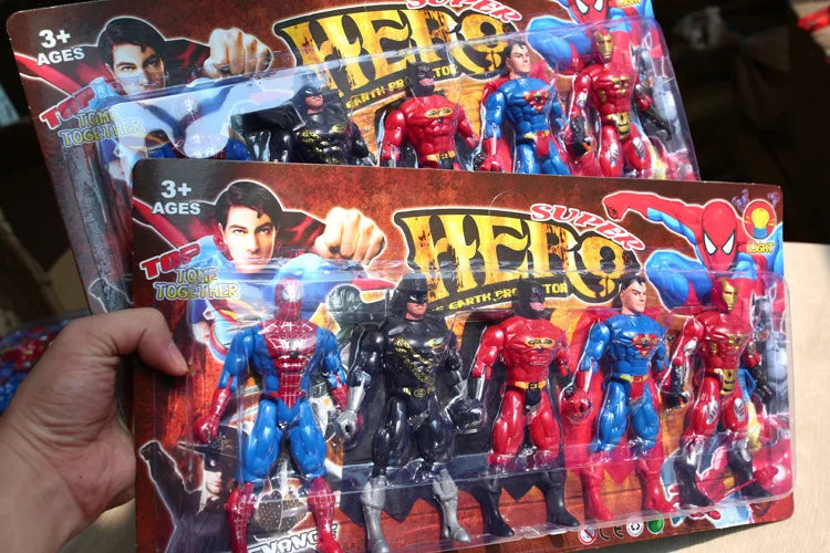 Spider-Man Batman Superman Iron Man Model set