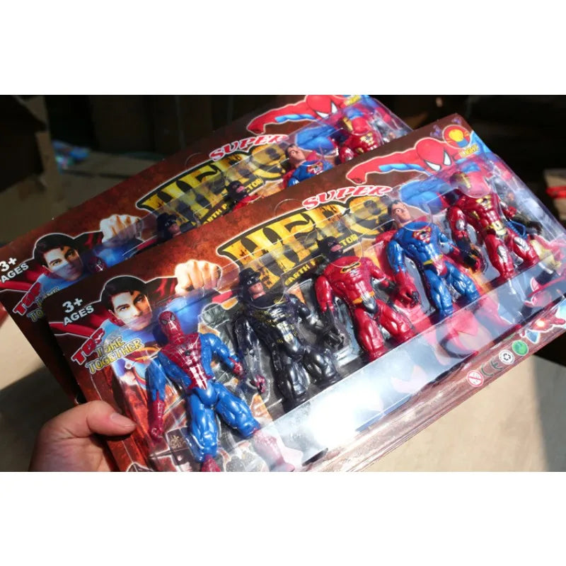 Spider-Man Batman Superman Iron Man Model set