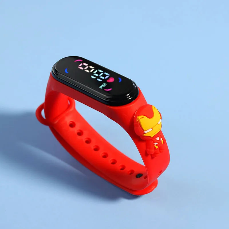 Spiderman Kid's Waterproof Children Digital Watch Boys LED Clock
