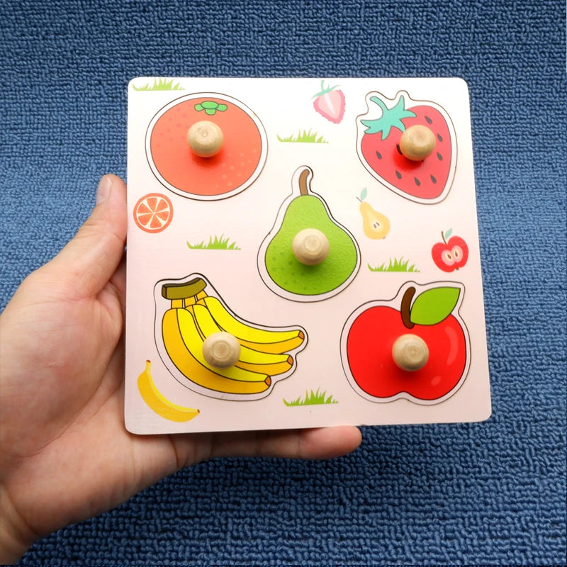 Children Hand Scratch Board Game, 3D Puzzle Early Education Matching Board Game