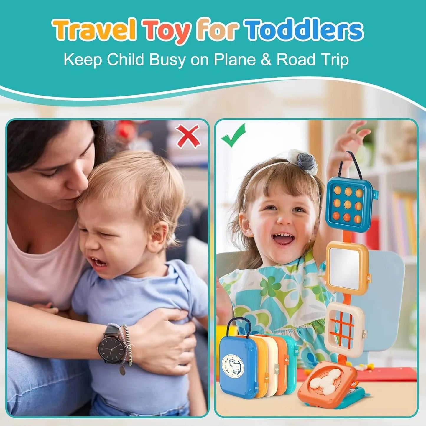 Toddlers Montessori Toys Busy Toys Early Education Sensory Toys  Folding Puzzle