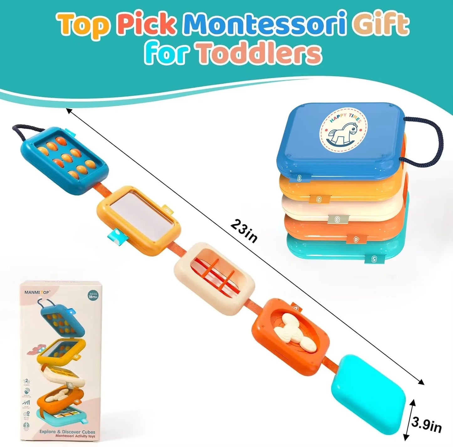 Toddlers Montessori Toys Busy Toys Early Education Sensory Toys  Folding Puzzle
