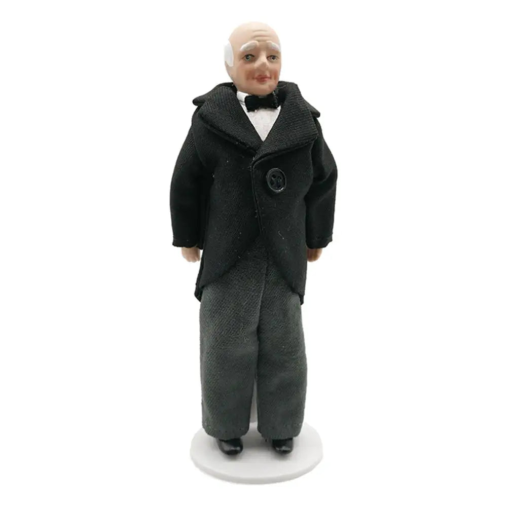 1/12 Dollhouse Miniature Porcelain Doll People Model Beautiful Boy Girl Decor