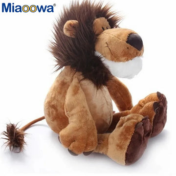 25cm Cute Jungle Animal Plush Toys Stuffed Lion Elephant Giraffe Monkey