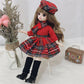 30cm Bjd Doll 12 Moveable Joints 1/6 Girl's Dress 3D Brown Eyes Toy