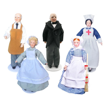 1/12 Dollhouse Miniature Porcelain Doll People Model Beautiful Boy Girl Decor