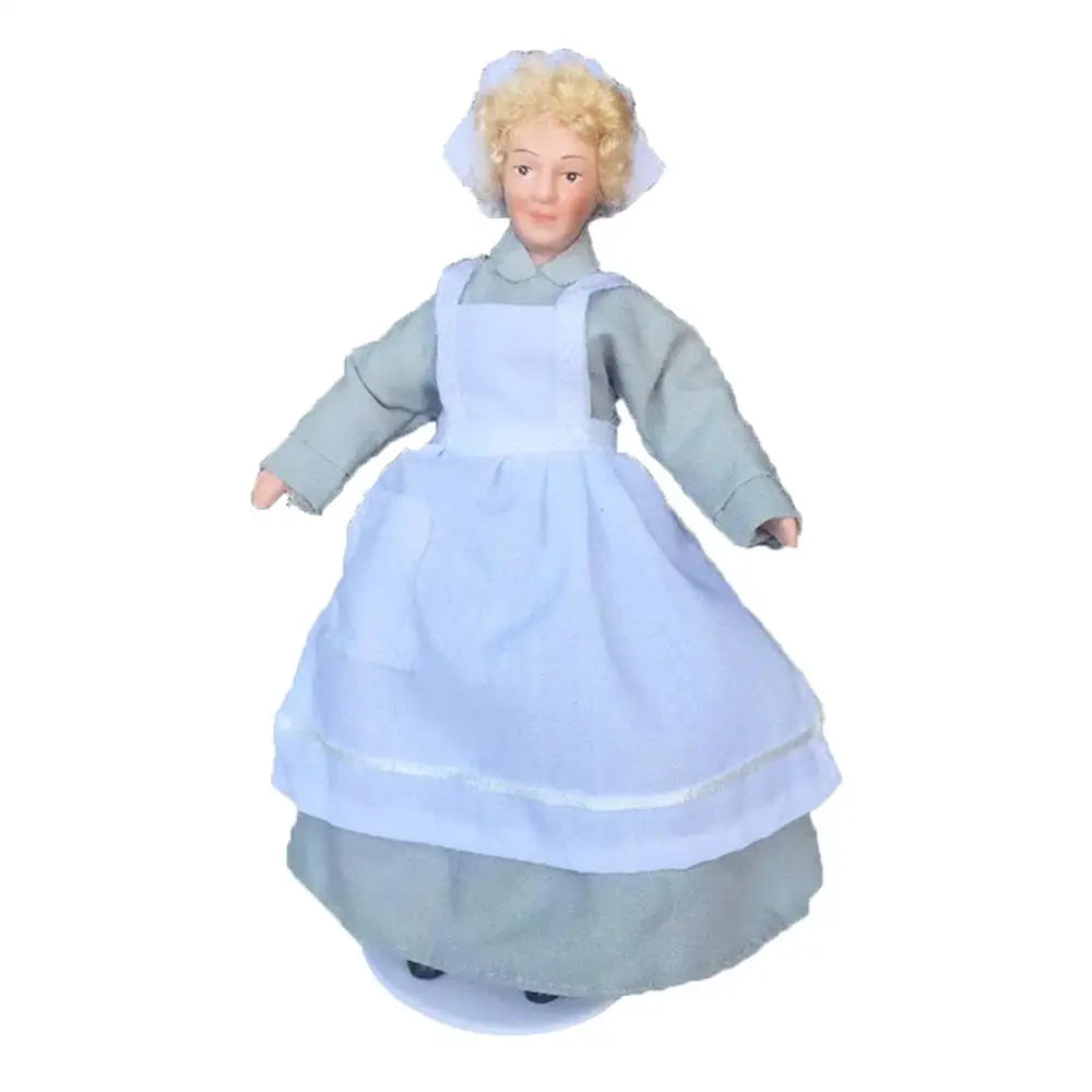 1/12 Dollhouse Miniature Porcelain Doll People Model Beautiful Boy Girl Decor