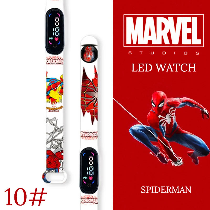 Spiderman Kid's Waterproof Children Digital Watch Boys LED Clock