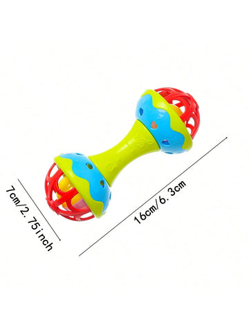 1pc random color Toddler Double-headed Hand Rattles Soothing Hand Grip Rattles Toys