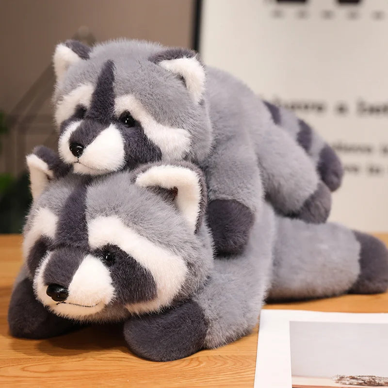 40/55cm Kawaii Raccoon Plush Toy Lovely Raccoon Cute Soft Stuffed Animals