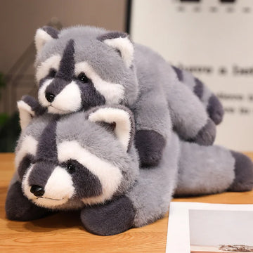 40/55cm Kawaii Raccoon Plush Toy Lovely Raccoon Cute Soft Stuffed Animals