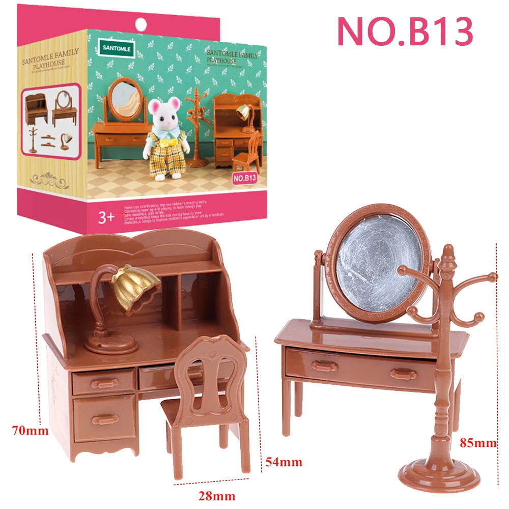 Forest Animal Family Dollhouse Furniture 1/12 Miniature Toys Girl Dolls