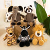 25CM Jungle Animal Plush Toys Plush Dog Zebra Elephant Lion Fox Giraffe