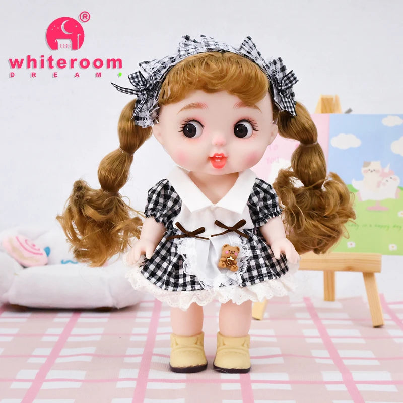 Dolls Toys Girl Doll Big Head Cute Baby Festival Gift Reborn Kids Dolls For Girls 25cm